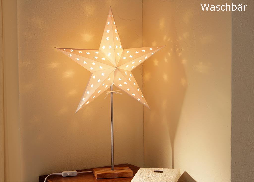 Sternlampe mit Wechselschirm